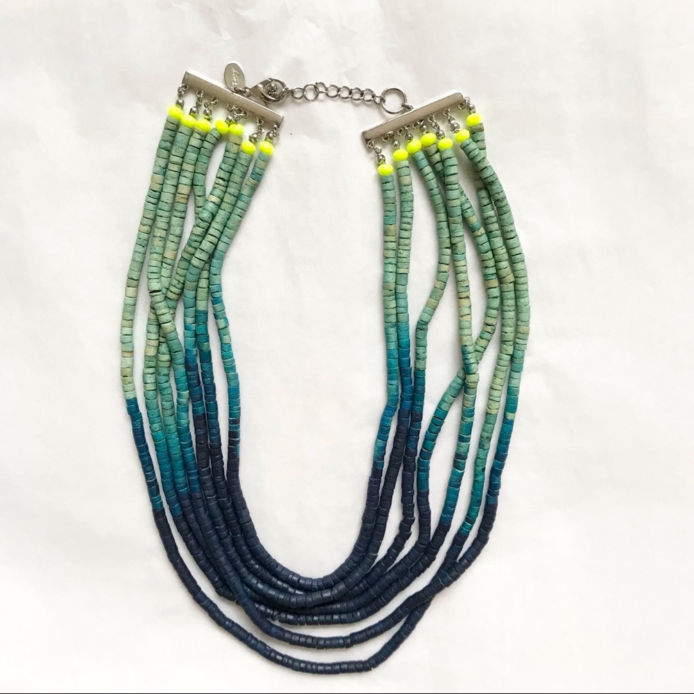 Berry Jewelry Multi-strand Ombré Beaded Necklace